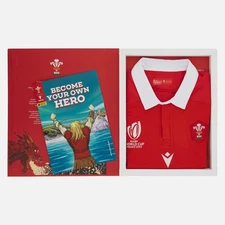 RUGBY WALES - MATCH SHIRT BODYFIT BOX SPECIAL EDITION - MACRON - RWC 2023