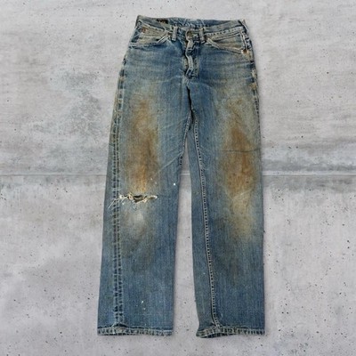 1950s 50s Thrashed Lee Riders Denim Jeans 28x29 True Vintage