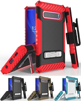 Tri-Shield Robust Schutzhülle Mit Aufsteller Für Samsung Galaxy S10 + Gürtelclip