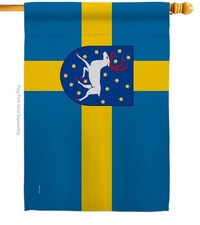 Provinces of Sweden Västerbotten House Flag 28 X 40 Double-Sided Made in USA