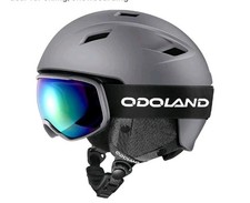 Odoland Ski Helmet Goggles Set Snowboard Helmet Glasses Men Women Size Large