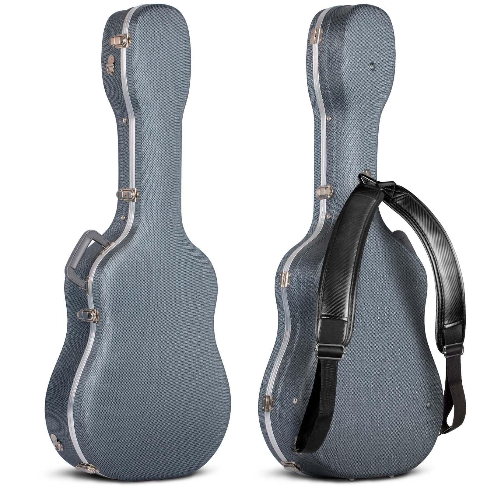 Acoustic Guitar Case ABS Waterproof Hard Case 41 Inch Gig Bag 0.6 Inch Thick ...
