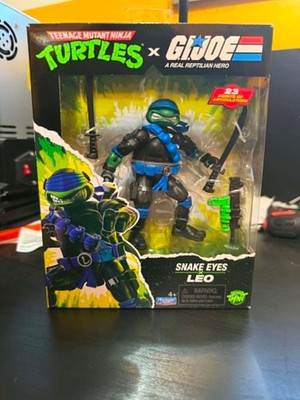 TMNT x GI Joe ARAH Snake Eyes Leo Leonardo figure Teenage Mutant Ninja Turtles