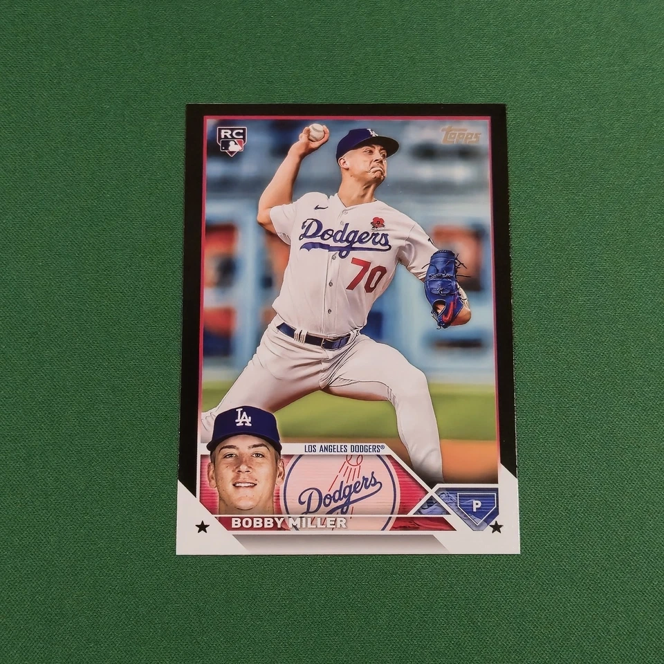 2023 Topps Update Series Bobby Miller Black Border #51/72 RC SP US188 LA Dodgers - Image 3 of 4