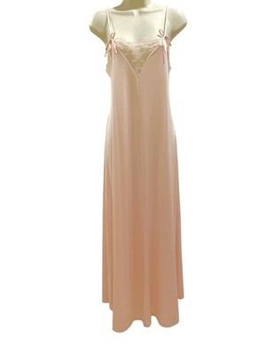 Vintage Ralph Montenero for Blanche Nightgown Negligee Small Pink Nylon Lace