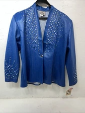 New Women’s Blue 1849 Authentic Ranchwear Small Western Show Jacket UU-70