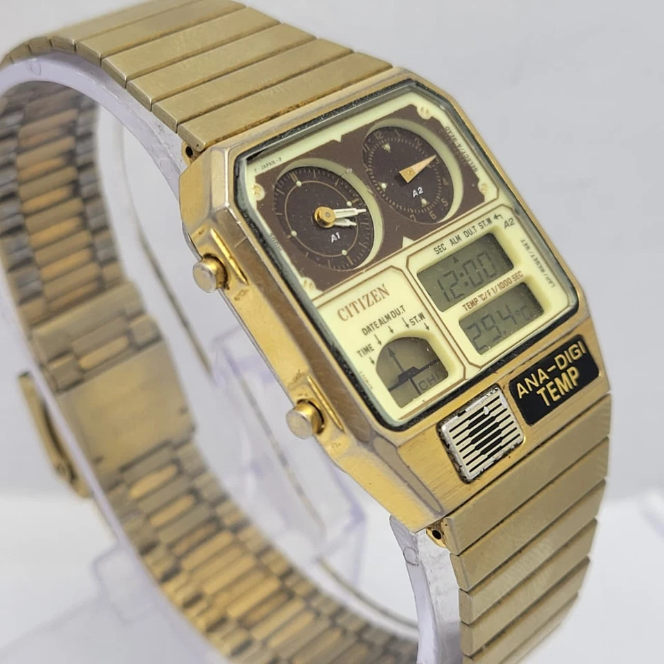 Reloj Hombre Citizen Ana-Digi Temp 8982-085027 Cuarzo Vintage Foto 3 de 4