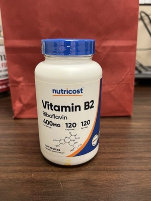Nutricost Vitamin B2 Riboflavin 400mg - 120 Capsules