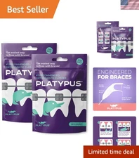 Orthodontic Flossers for Braces - 30/Pack, 2 Counts, Made in USA
