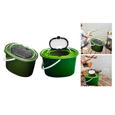 Integrated Fishing Bucket Gear Breathable Fish Box Oval Multifunctional