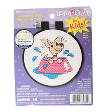 Dimensions Perky Puppy 73039 Counted Cross Stitch Kit For Kids New