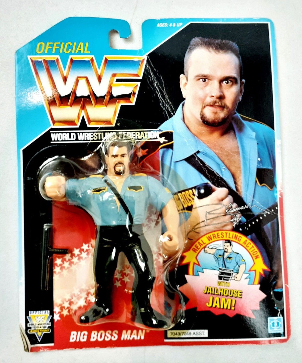 WWF Big Boss Man 1991 Wrestling Figure 7043 Blue Card Hasbro