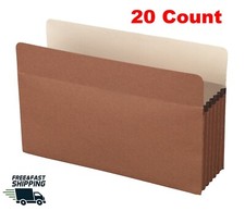 20-Pack Office Depot REINFORCED Heavy-Duty File Pocket 5 1/4" Expanding LEGAL