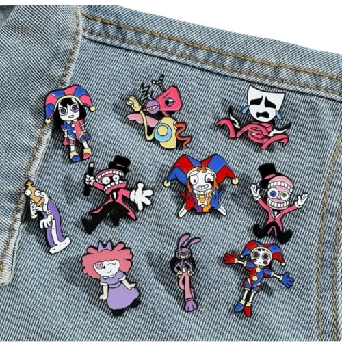 The Amazing Digital Circus Enamel Pin Brooch Pomni Jax Caine Ragatha Metal Badge