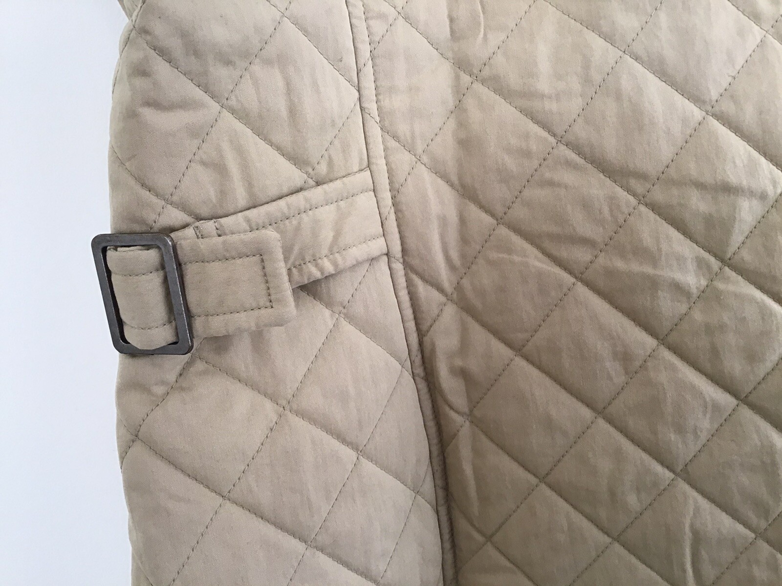 VTG LL Bean Womens Equestrian Vest Quilted Corduroy Snaps Beige Brown