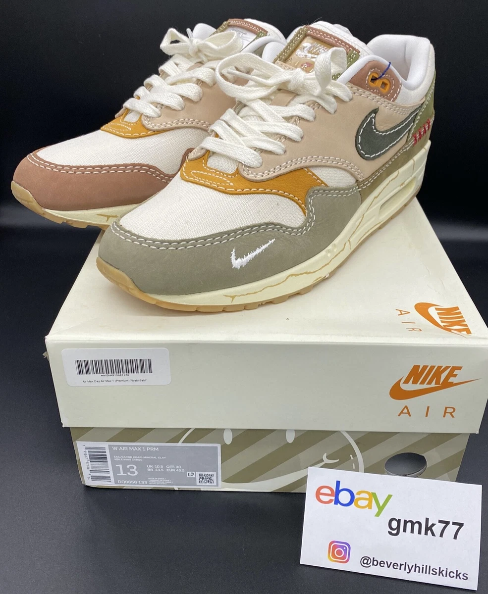 Nike Air Max 1 Premium Wabi-Sabi DQ8656 133 Womens 13 14 / Mens 11.5 12.5 New DS