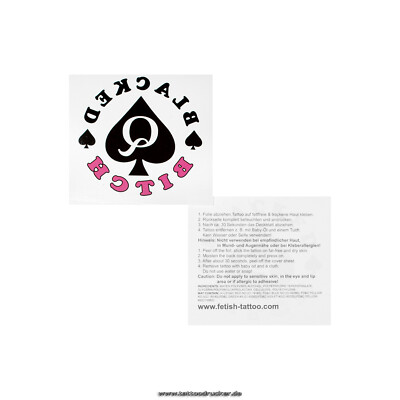 2 x Blacked Bitch Tattoo - Schriftzug und Symbol - Fetish Temporary Tattoo (2)