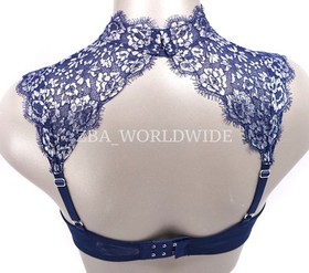 Victoria's Secret Dream Angels Blue & Silver Metallic Unlined High Neck Demi Bra