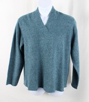 Eileen Fisher Women's Stream Blue Cross Over V Sweater Shirt Top Size 2x on sale Eileen Fisher Women's Stream Blue Cross Over V Sweater Shirt Top Size 2x on sale
