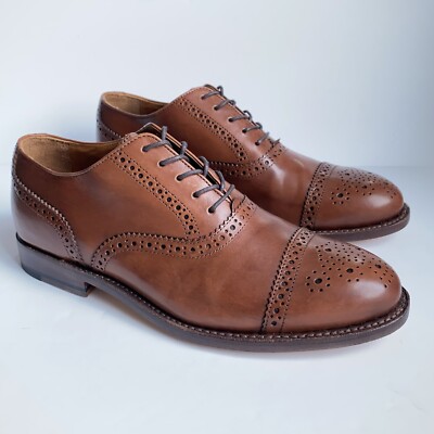 Leather Semi Brogue Oxfords Shoe 