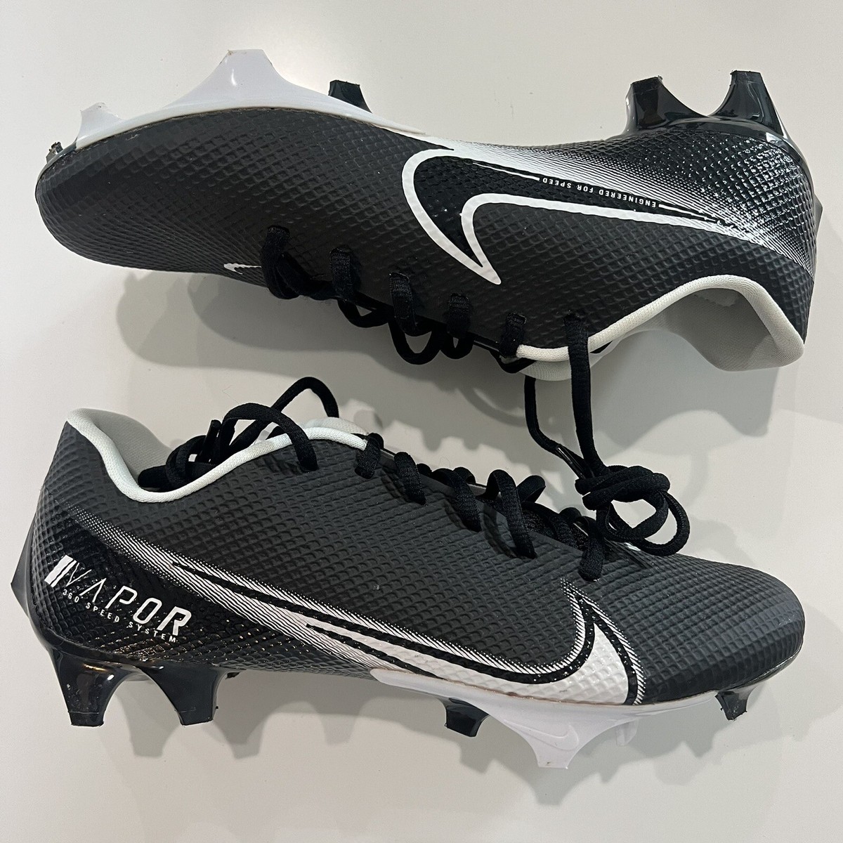 Nike Vapor Edge Speed 360 Football Cleats Black White CD0082