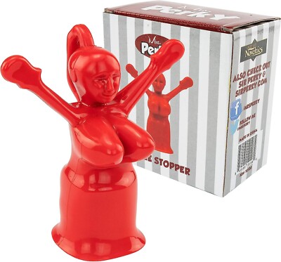 Fairly Odd Novelties Mrs. Perky Neuheit Flaschenverschluss, rot