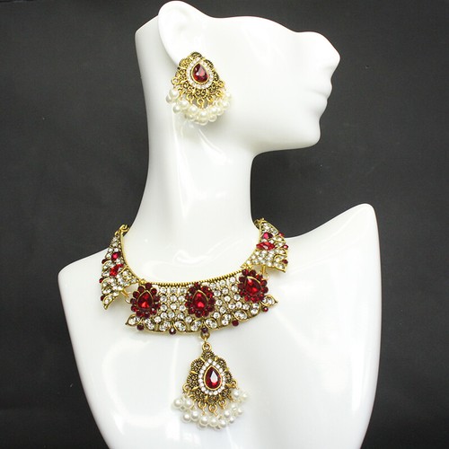Juego de Collares Boutique Pendientes Vintage Noble Collar Pendientes 2 piezas Accesorios - Imagen 6 de 6