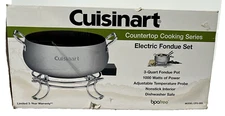 Cuisinart Electric Fondue Set CFO-3SS 1000W Stainless Steel NIB