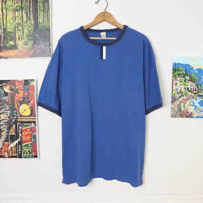 Vintage 90's GAP Striped Ringer T-Shirt Men's Sz XL Essential Boxy Fit