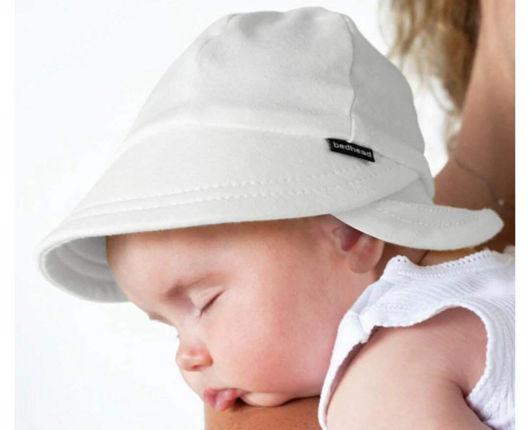 Baby Hat (Genuine Bedhead brand) White 37cm 0-3 months