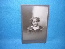 Vintage 1800's Photo Young Girl in Victorian Dress, Cabinet Card