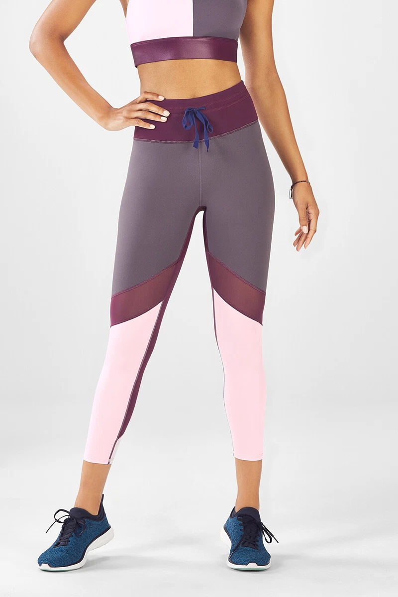 Fabletics High-Waisted Rise Color Block Statement Powerhold Leggings Size XS