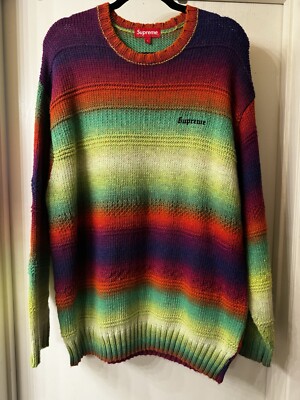 Supreme Gradient Stripe Sweater | eBay Supreme Gradient Stripe Sweater | eBay