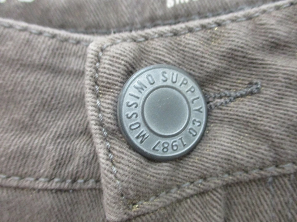 Mossimo Supply Jeans 7 Womens Juniors Size Skinny Stretch Brown Denim Mid Rise - Image 3 of 4