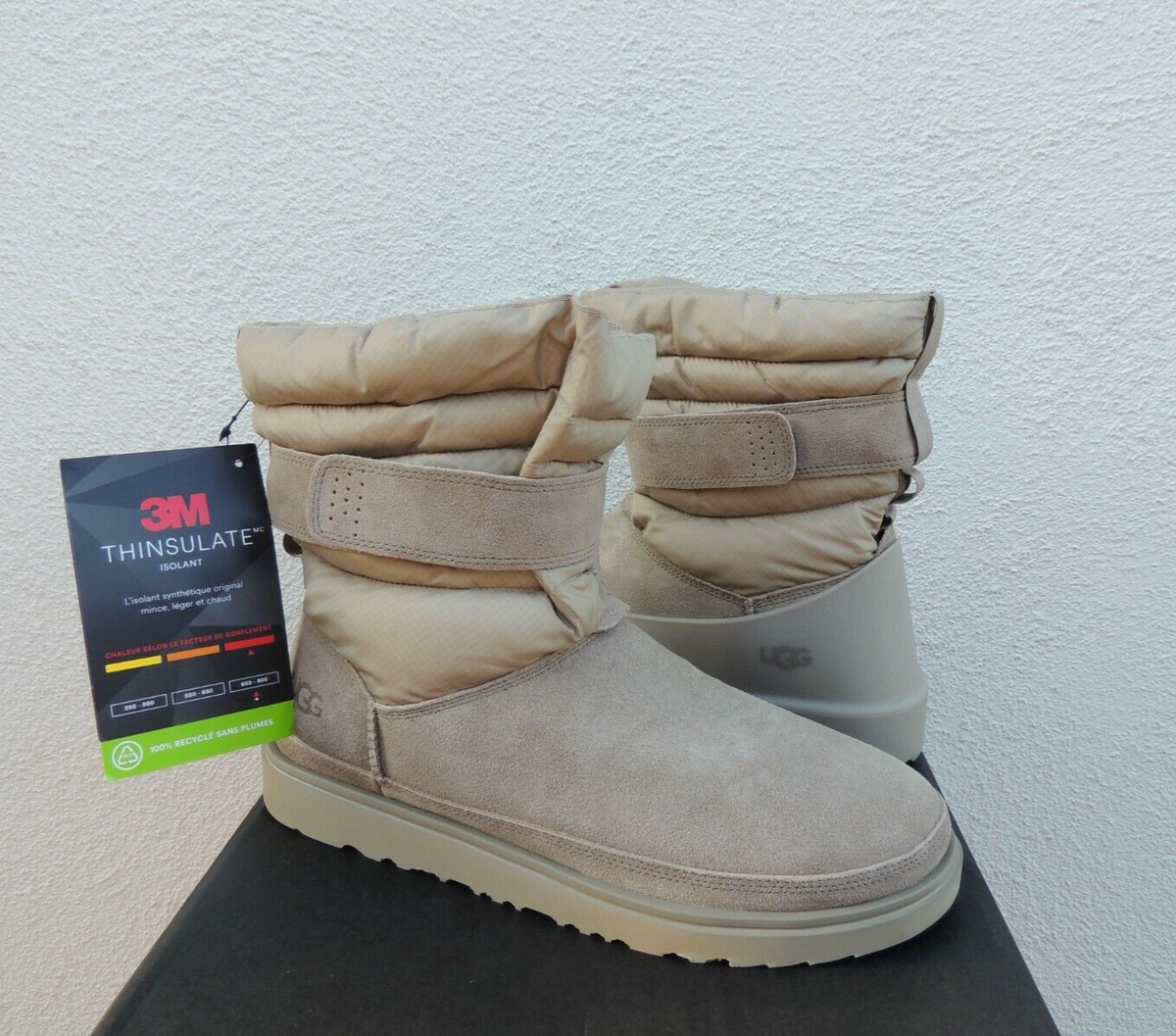 UGG DUNE CLASSIC SHORT PULL-ON WEATHER WINTER BOOTS, MEN US 7/ EUR