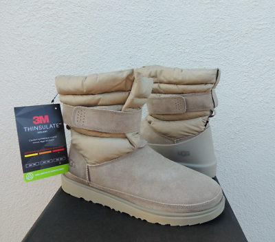 UGG DUNE CLASSIC SHORT PULL-ON WEATHER WINTER BOOTS, MEN US 7/ EUR