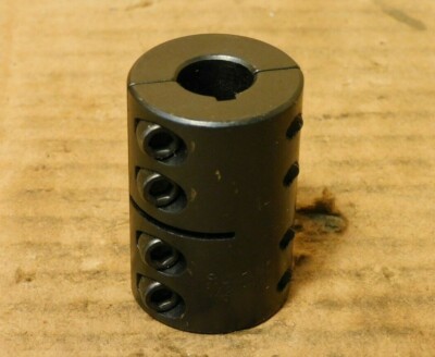 RULAND 1/2 X 1/2 RIDGIT SHAFT COUPLING DOUDLE SPLIT 2PC 1/2'' KEYED BORE 1/8' KW