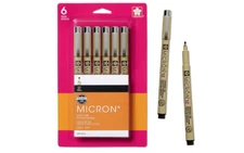 SAKURA Pigma Micron Fineliner Pens - Archival Black Ink Pens - Pens for Writing