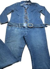 Vintage Sunshine Apparel Denim Jumpsuit Women s Size 20W NOS Deadstock New