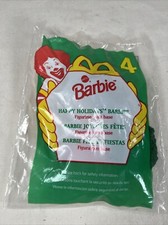 McDonald  s 1996 Happy Meal Toy Happy Holidays Barbie w/Wreath Shaped Base 4 NIP