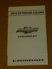 2012 CHEVROLET CAMARO COLOR CHIP CHART BROCHURE MINT!