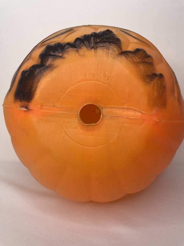 Vintage Halloween Black Mask Masked Bandit JackOLantern Blow Mold