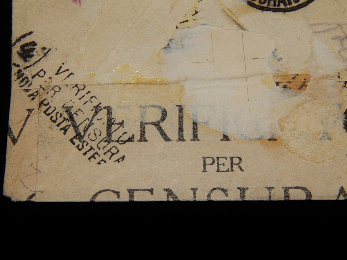 Vintage Cover, GENOA, ITALY, REGISTERED, WWI CENSORED,1918