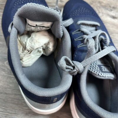 Nike Free Rn Shoes GS Big Kids Size 6 Navy blue White Lace  display picture 1