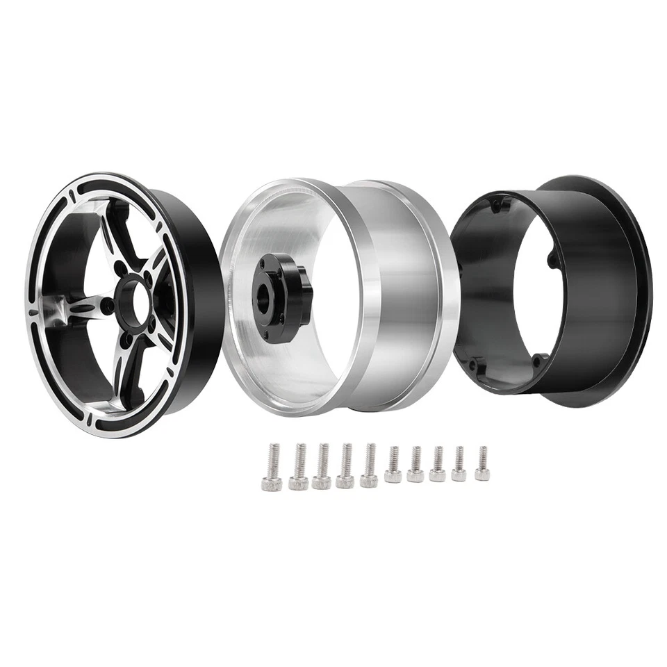4x 2.2" Aluminium Beadlock Wheels Rim for 1/10 RC Rock Crawler Wraith TRX4 SCX10 - Image 4 of 4