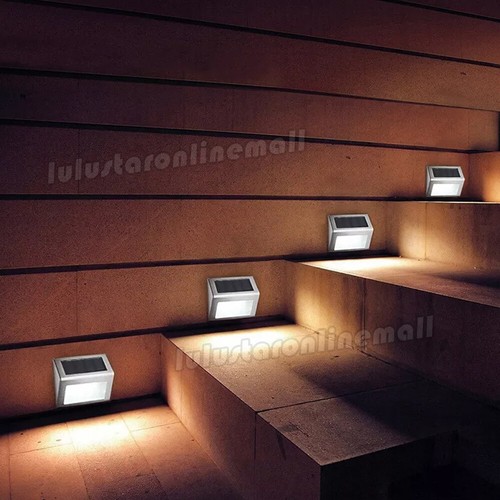 Solar LED Deck Lights Outdoor Path Garden Patio Pathway Stairs Step Fence Lamp - Picture 8 of 9