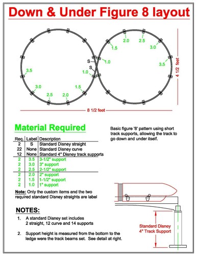 Standard Length and Radius Curve Track for Disney Monorail Play Set - Picture 6 of 16