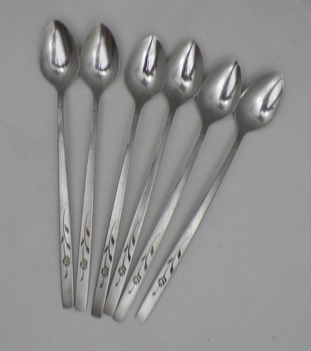 6 Capistrano Oneidacraft Deluxe Flatware Teaspoons Ice Tea Spoons 7.75" - 第 1/5 張圖片