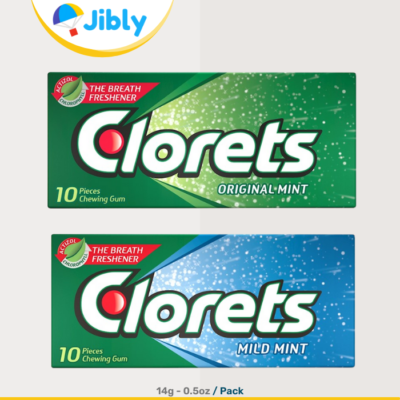 Clorets Gum |Two Flavors|Ten Pieces|14g Packs|Worldwide Shipping