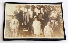 VTG Photo Little Boys Wooden Box Car Metal Wheels Boy Holding Baseball Bat